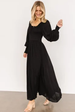 Discount Baltic Born Renata Dot Maxi Dress | Black