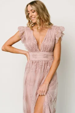 Sale Baltic Born Rhea Tulle Maxi Dress | Dusty Rose