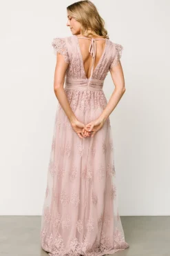 Sale Baltic Born Rhea Tulle Maxi Dress | Dusty Rose