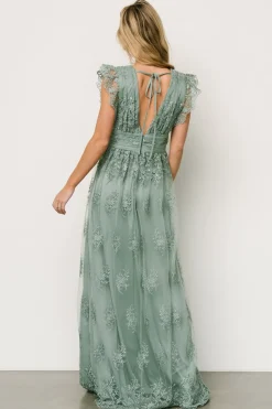Outlet Baltic Born Rhea Tulle Maxi Dress | Eucalyptus