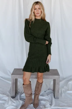Fashion Baltic Born Rhonda Sweater Dress | Deep Olive