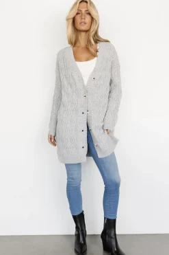 New Baltic Born Richey Cable Knit Cardigan | Taupe