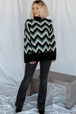 Clearance Baltic Born Ricks Sweater | Black + Green Multi