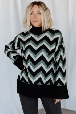 Clearance Baltic Born Ricks Sweater | Black + Green Multi