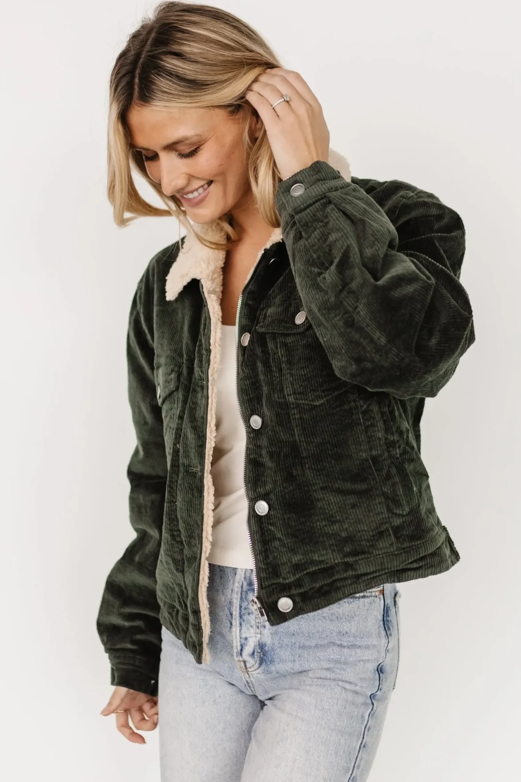 Outlet Baltic Born Ridley Corduroy Jacket | Olive