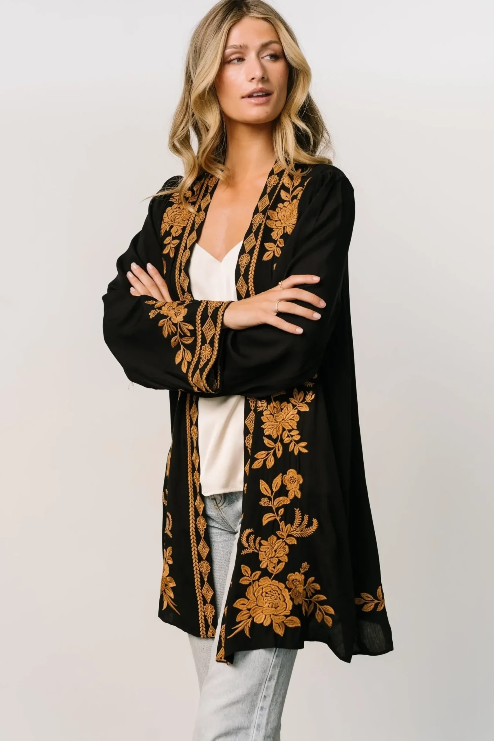 Hot Baltic Born Rigby Kimono | Black + Camel