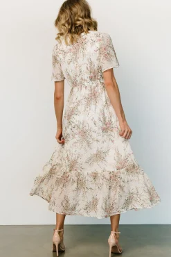 Outlet Baltic Born Roanoke Embossed Midi Dress | White Floral