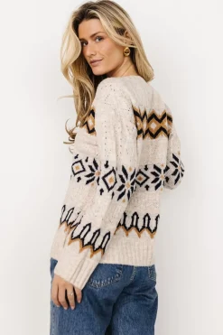 Online Baltic Born Romely Pointelle Sweater | Beige Multi