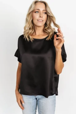 Discount Baltic Born Rory Satin Top | Black