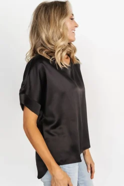 Discount Baltic Born Rory Satin Top | Black