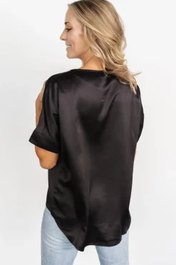 Discount Baltic Born Rory Satin Top | Black