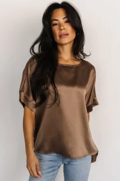 Hot Baltic Born Rory Satin Top | Brown