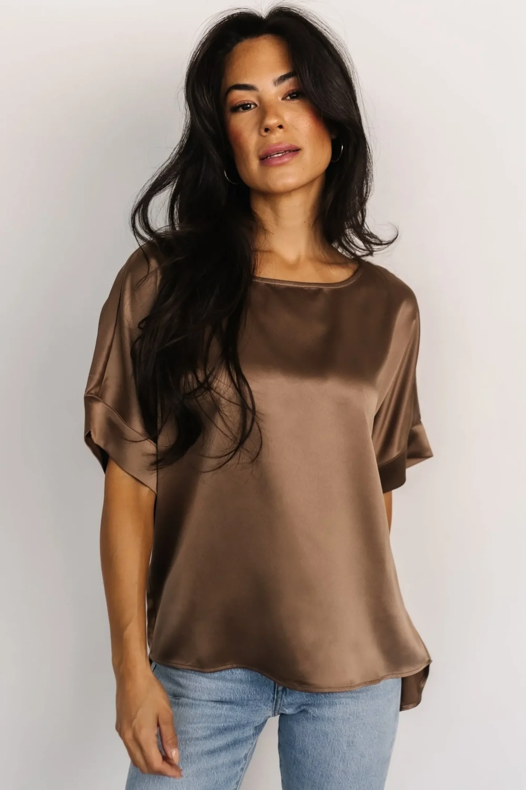 Hot Baltic Born Rory Satin Top | Brown