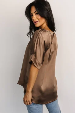 Hot Baltic Born Rory Satin Top | Brown