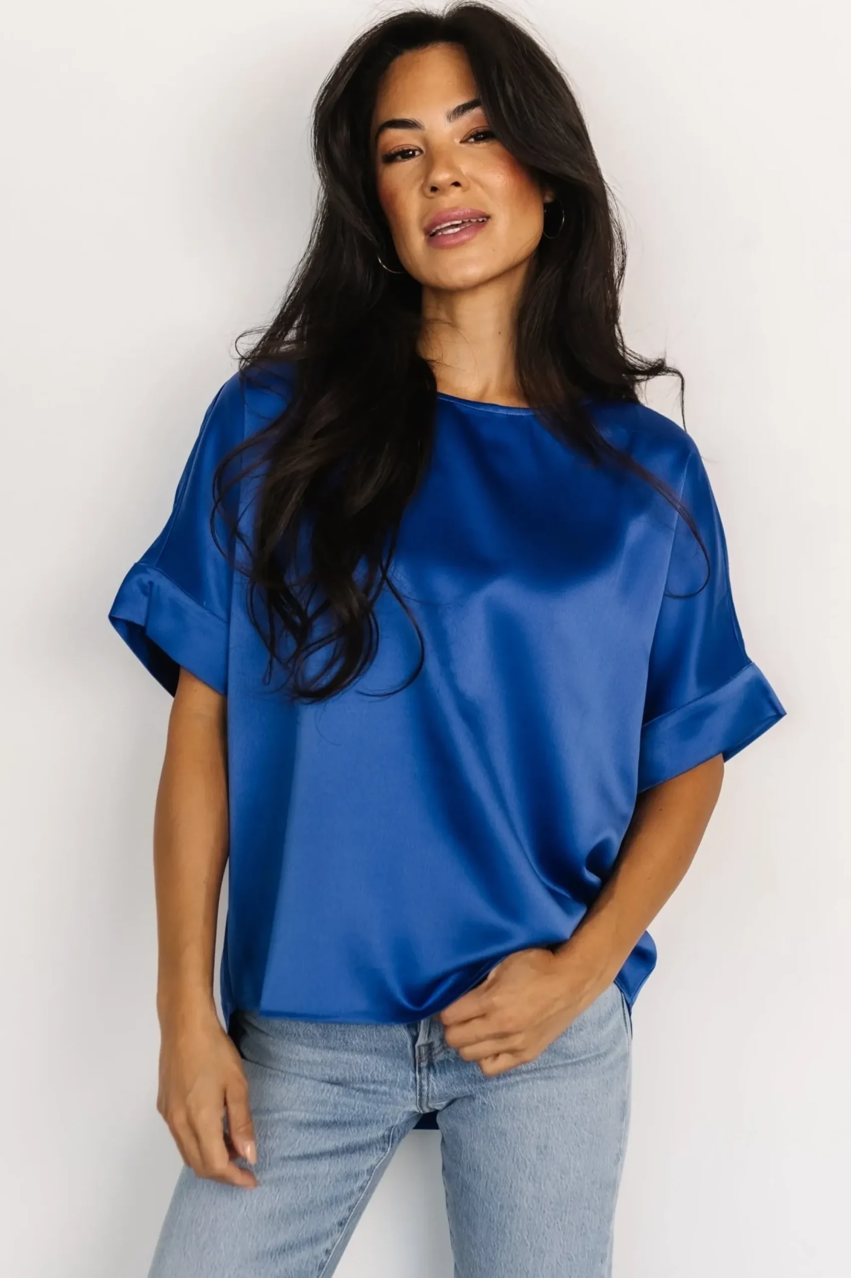 Sale Baltic Born Rory Satin Top | Cobalt