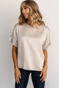 New Baltic Born Rory Satin Top | Pearl