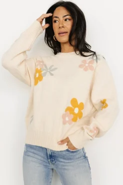 New Baltic Born Roxy Sweater | Cream Flower