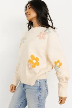 New Baltic Born Roxy Sweater | Cream Flower