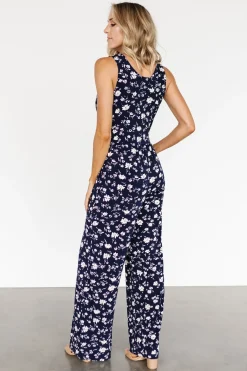 Discount Baltic Born Rudie Sleeveless Jumpsuit | Dark Blue Floral