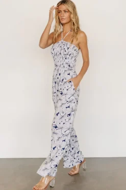 Hot Baltic Born Santa Ana Halter Jumpsuit | Navy + White