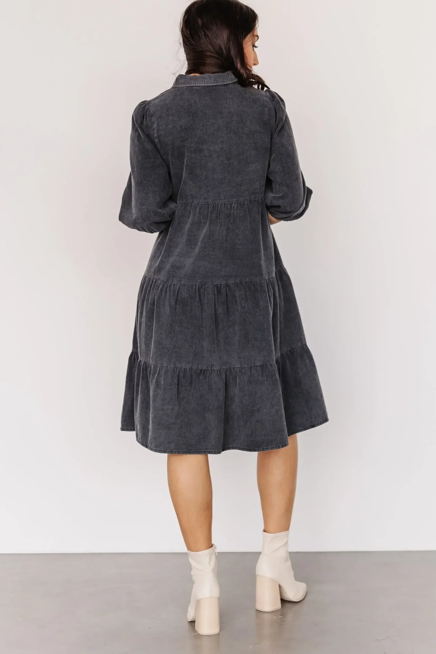 Clearance Baltic Born Sari Babydoll Dress | Washed Black