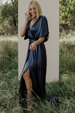 Outlet Baltic Born Savannah Print Kimono Maxi | Navy