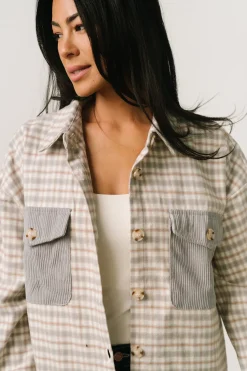 Best Baltic Born Seeley Shacket | Dusty Blue Multi