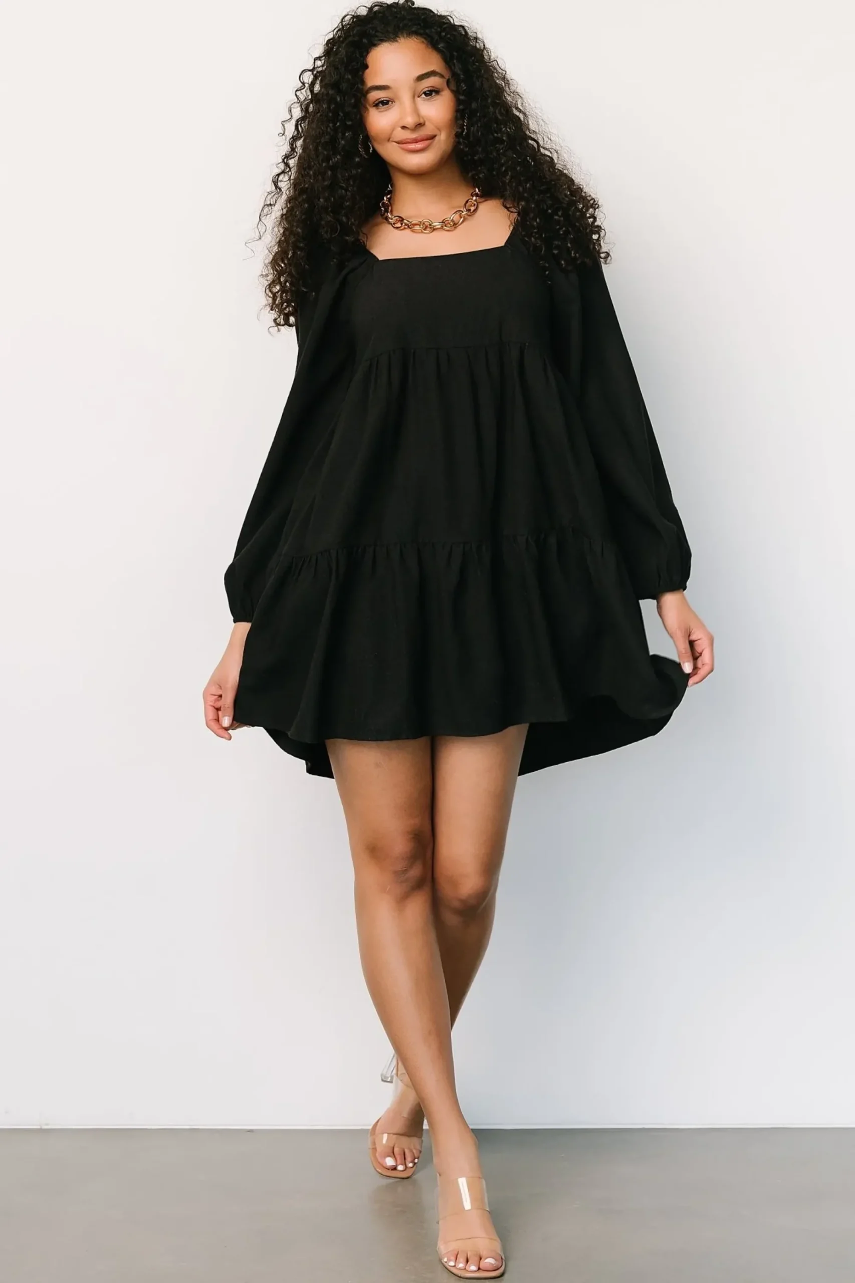 Best Baltic Born Selena Tiered Mini Dress | Black