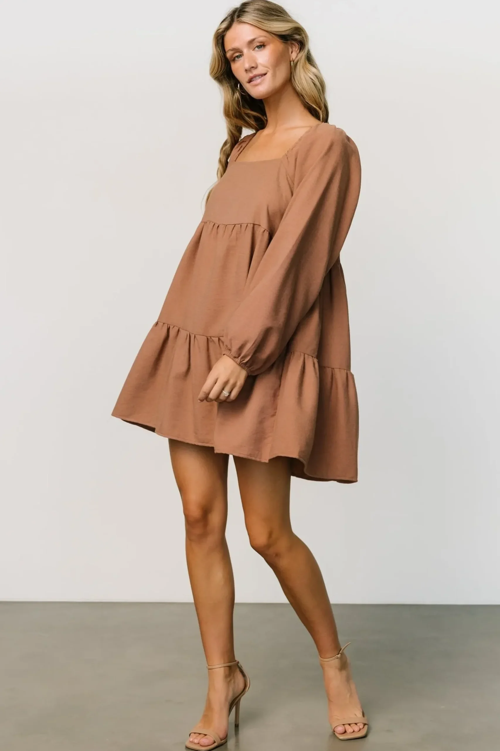 Sale Baltic Born Selena Tiered Mini Dress | Dusty Mauve
