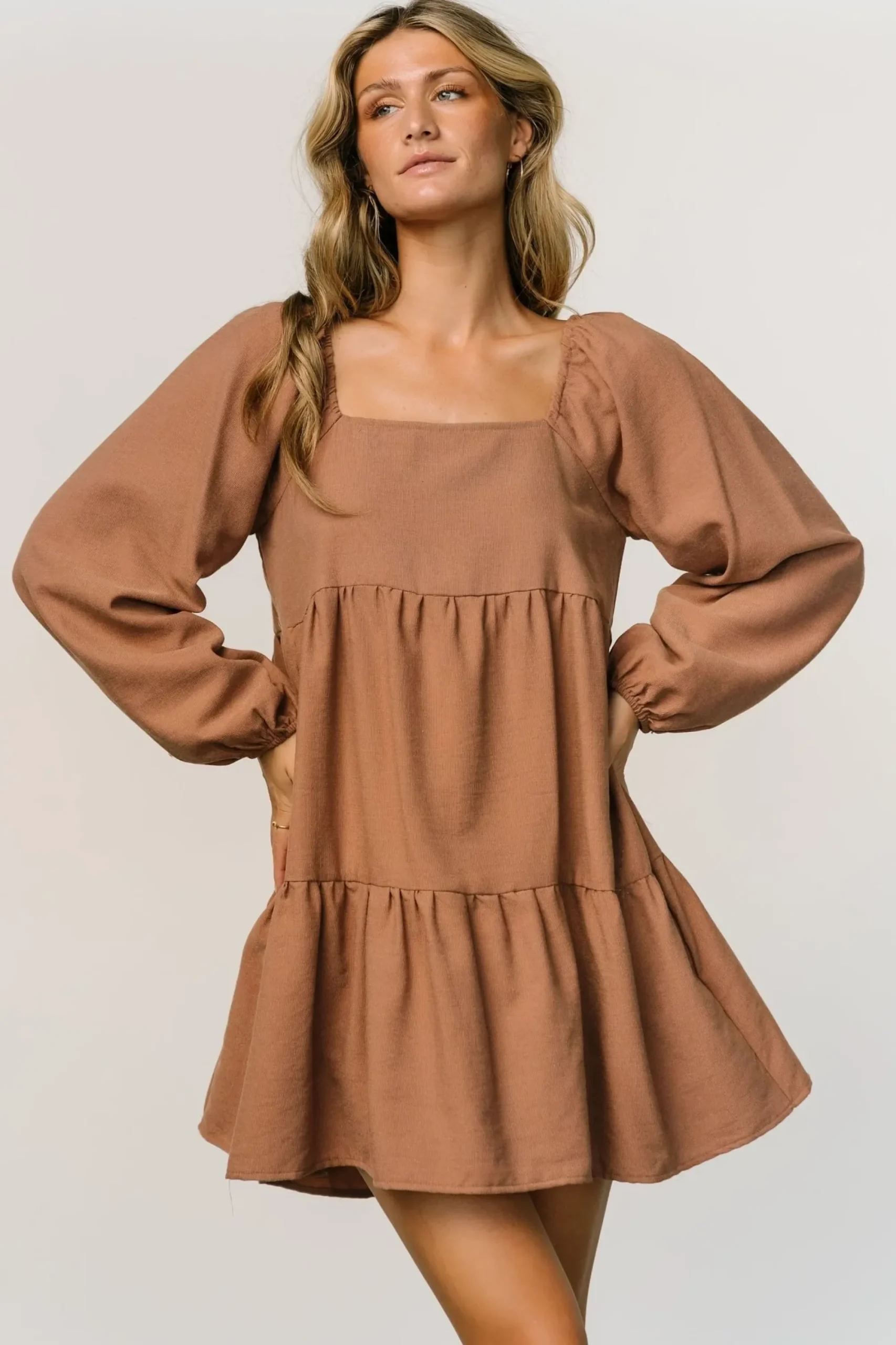 Sale Baltic Born Selena Tiered Mini Dress | Dusty Mauve
