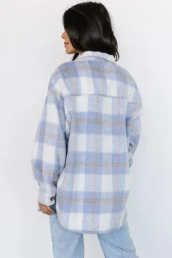 New Baltic Born Sharon Plaid Shacket | Blue + Off White