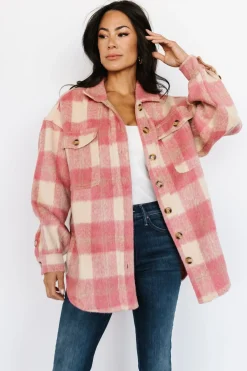 Best Baltic Born Sharon Plaid Shacket | Pink + Sand
