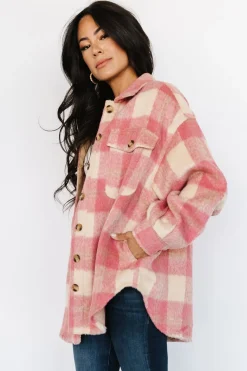 Best Baltic Born Sharon Plaid Shacket | Pink + Sand