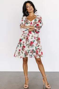 Outlet Baltic Born Shelley Short Dress | Ivory Floral