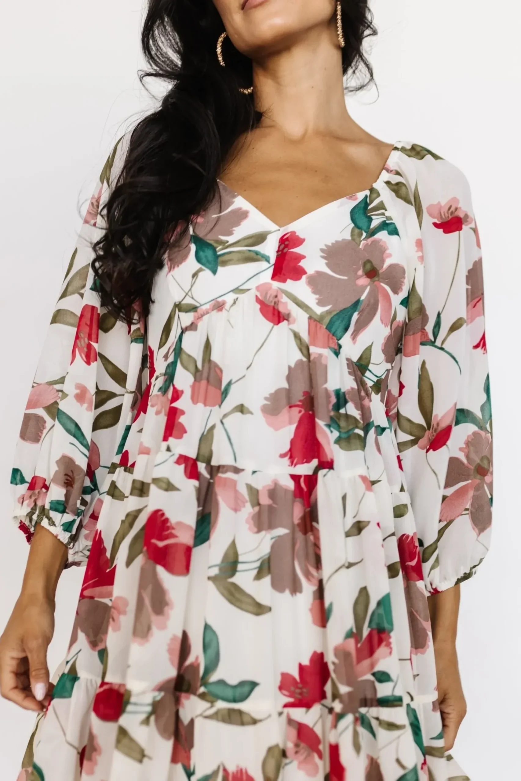 Outlet Baltic Born Shelley Short Dress | Ivory Floral