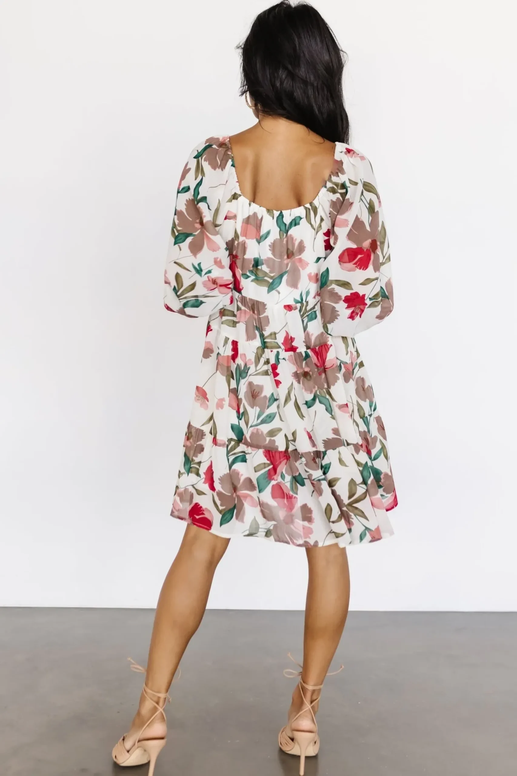 Outlet Baltic Born Shelley Short Dress | Ivory Floral