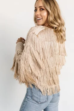 Hot Baltic Born Sheridan Fringe Jacket | Champagne