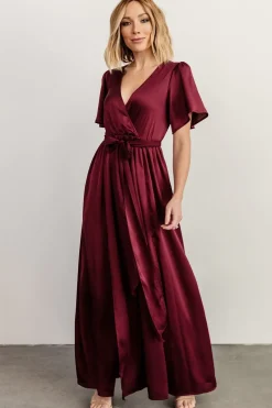 Outlet Baltic Born Sicily Satin Maxi Dress | Mulberry
