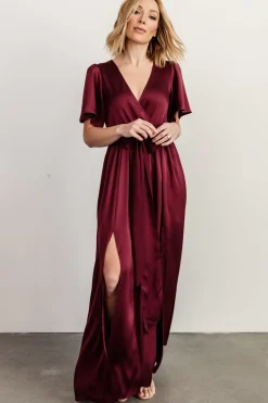 Outlet Baltic Born Sicily Satin Maxi Dress | Mulberry