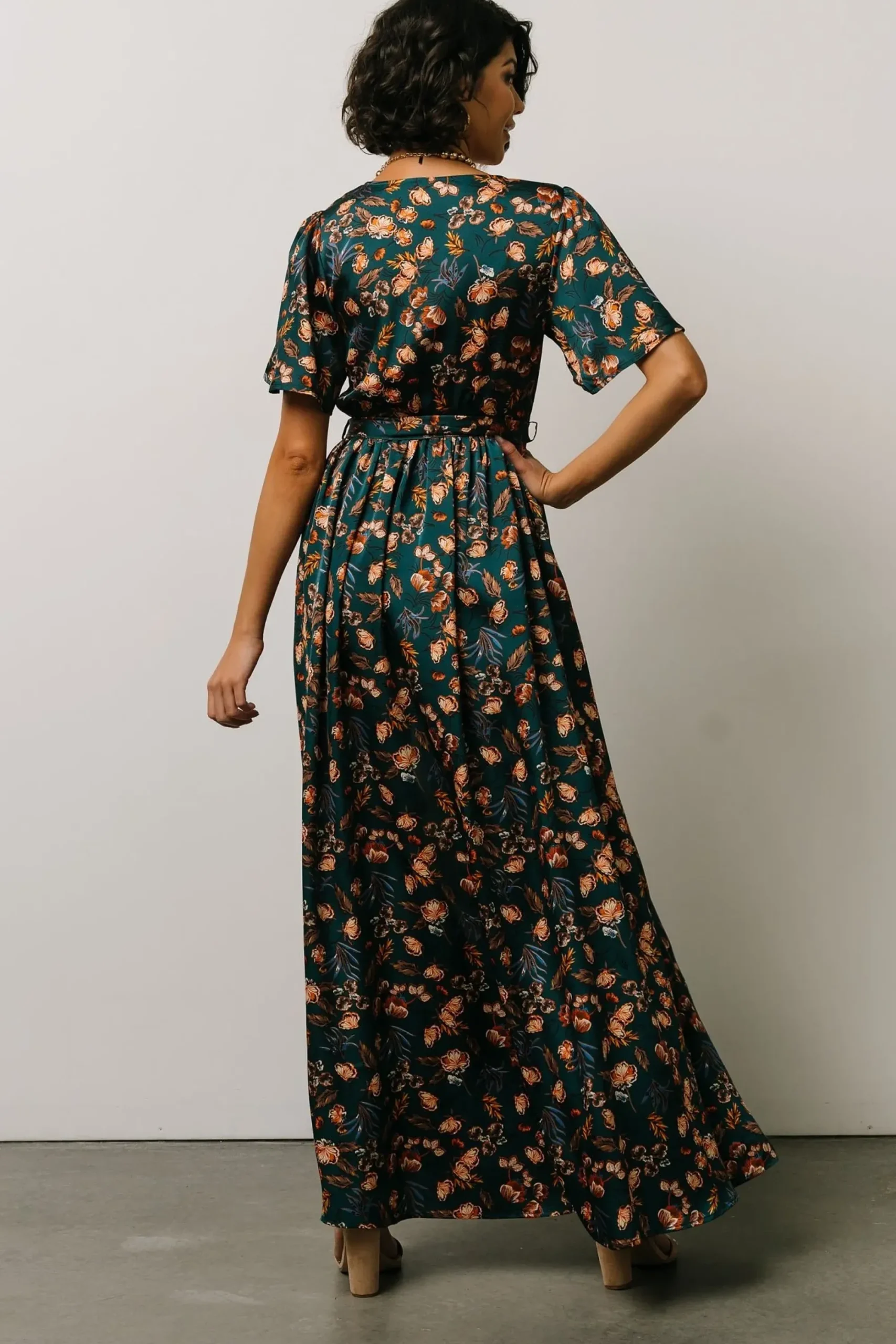 Fashion Baltic Born Sicily Satin Maxi Dress | Jade Multi Print