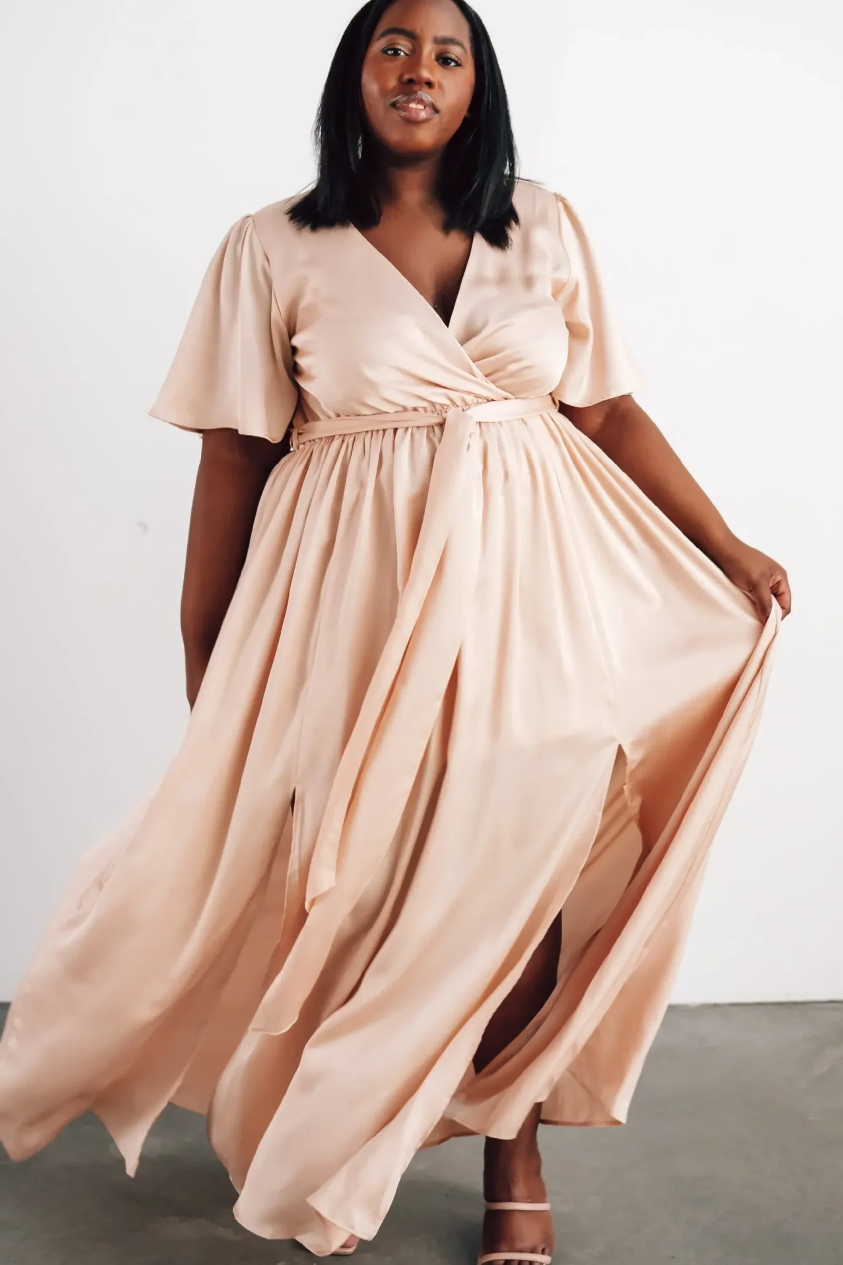 Fashion Baltic Born Sicily Satin Maxi Dress | Natural