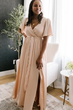 Fashion Baltic Born Sicily Satin Maxi Dress | Natural