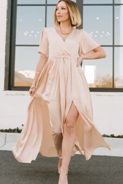 Fashion Baltic Born Sicily Satin Maxi Dress | Natural