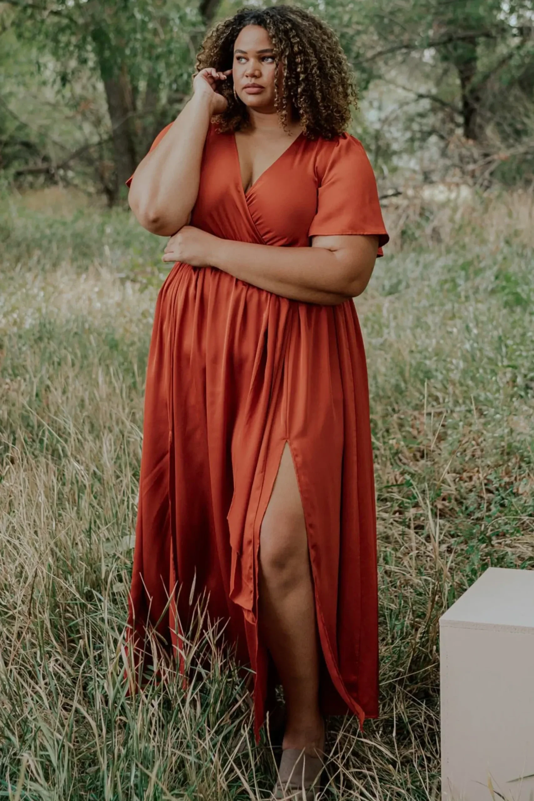 Online Baltic Born Sicily Satin Maxi Dress | Rust