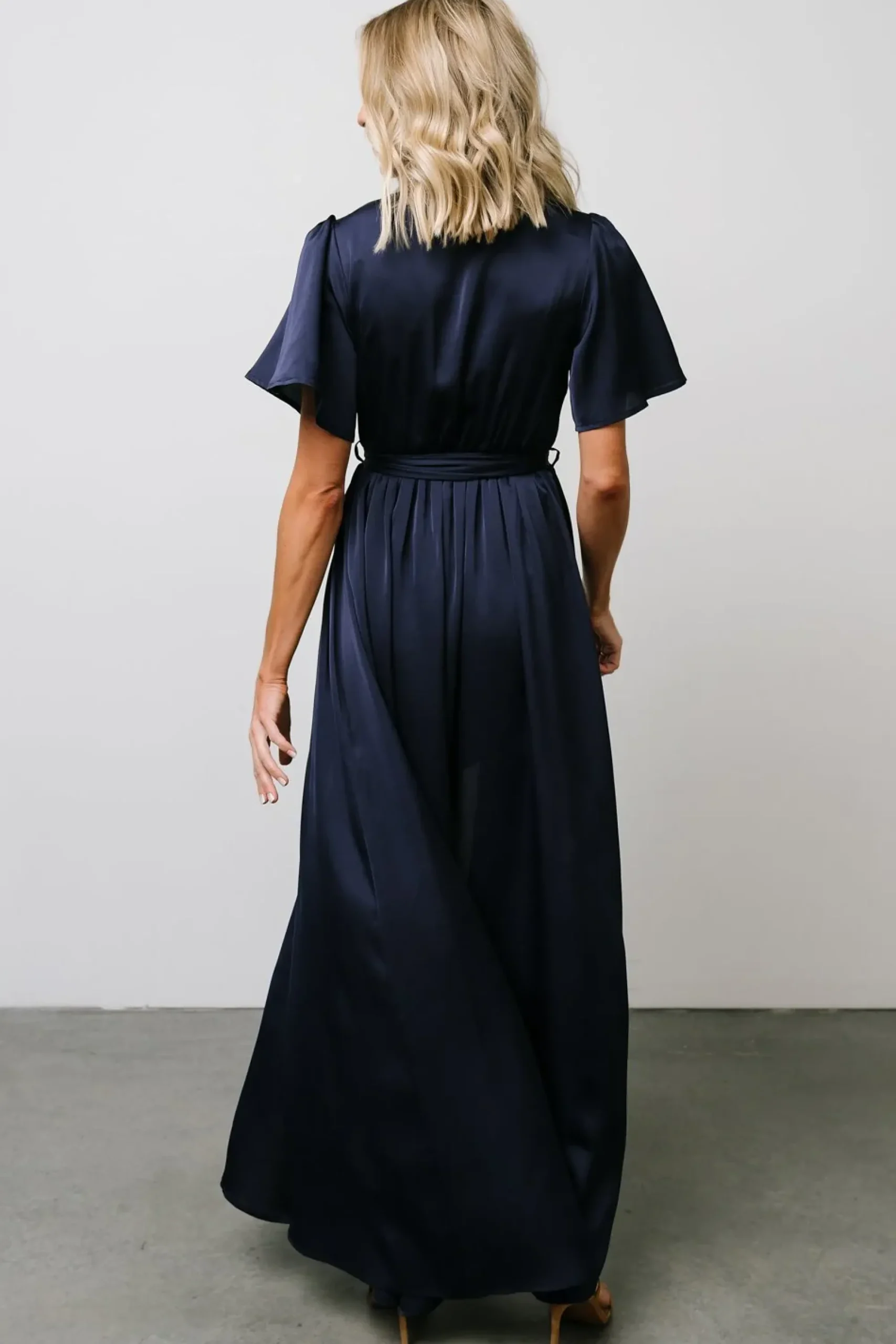 Best Baltic Born Sicily Satin Maxi Dress | Navy