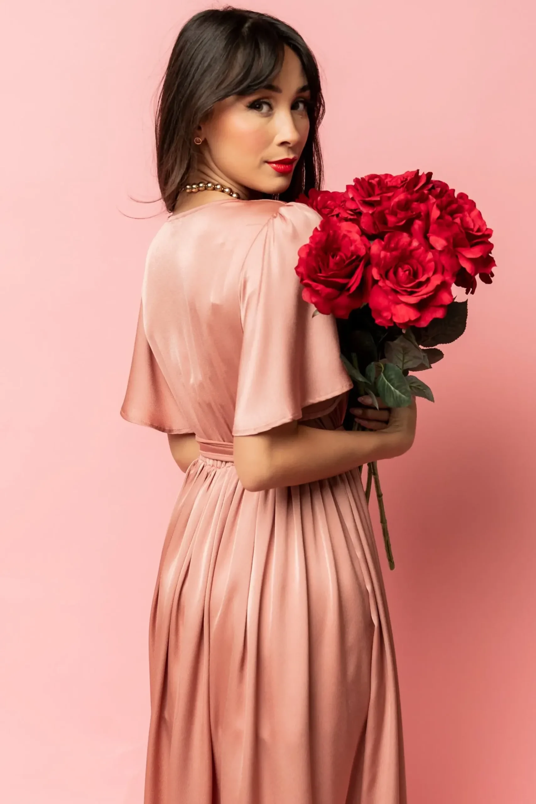 Sale Baltic Born Sicily Satin Maxi Dress | Blush