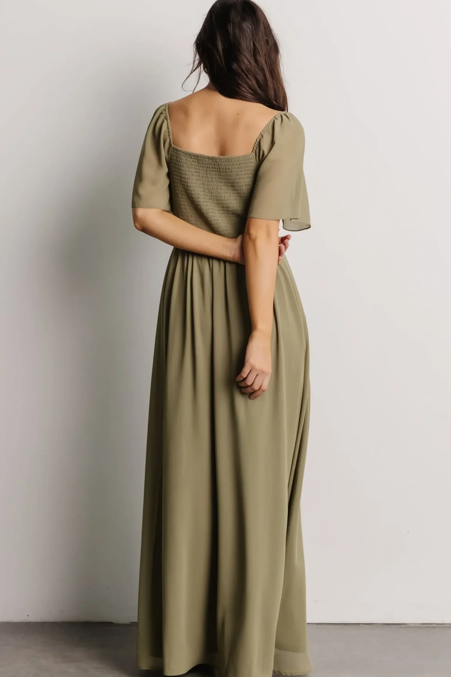 New Baltic Born Sierra Sweetheart Maxi Dress | Dusty Olive