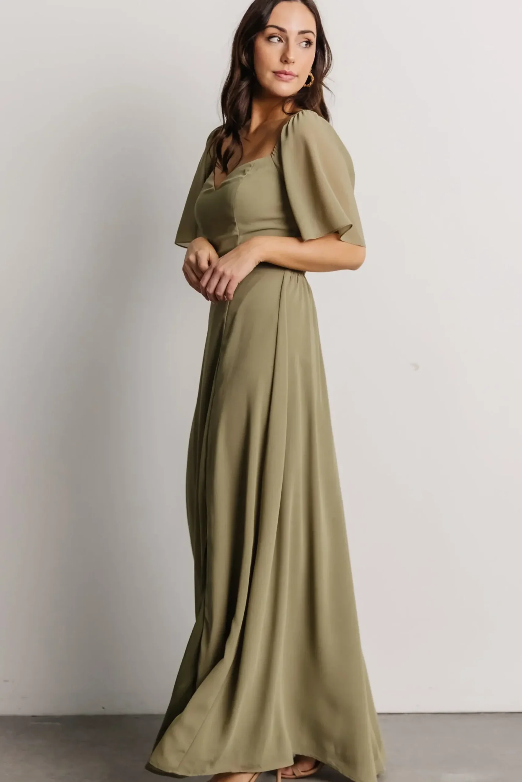 New Baltic Born Sierra Sweetheart Maxi Dress | Dusty Olive