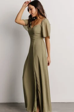 New Baltic Born Sierra Sweetheart Maxi Dress | Dusty Olive