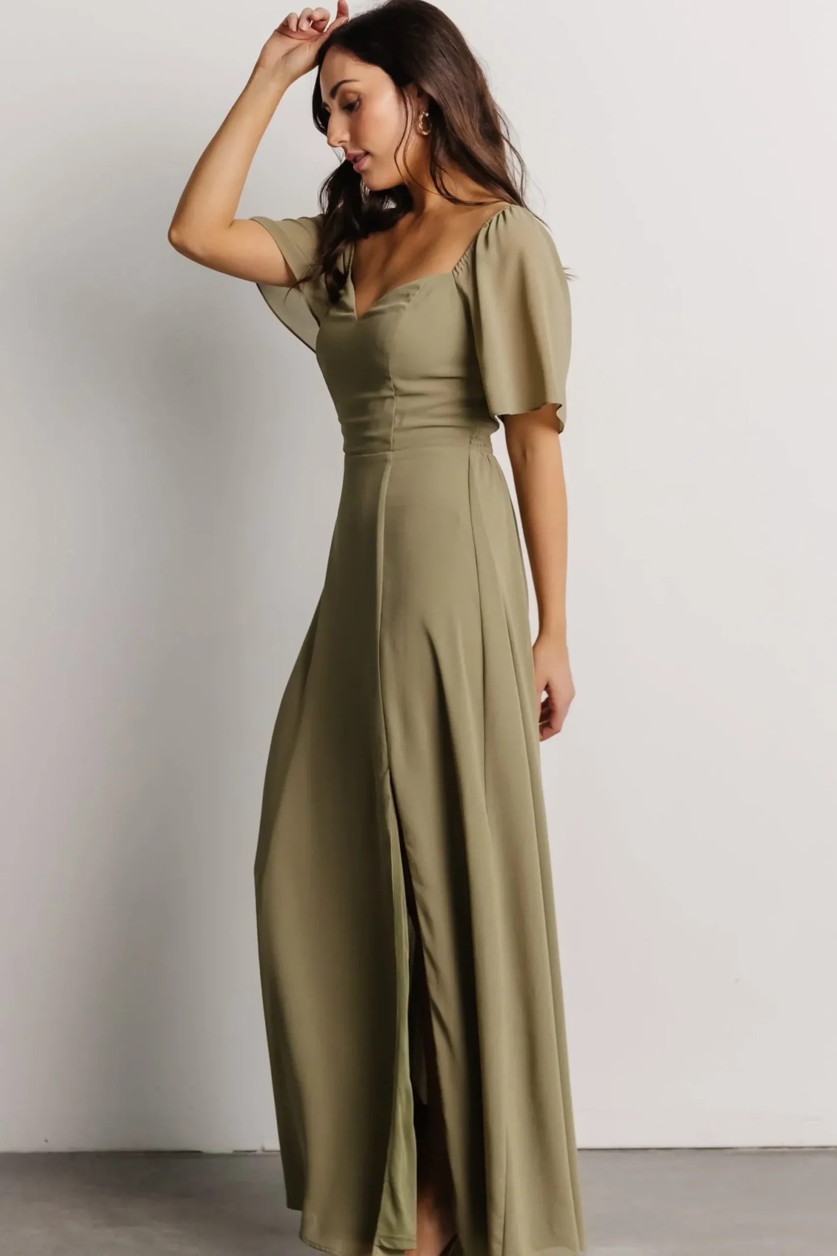 New Baltic Born Sierra Sweetheart Maxi Dress | Dusty Olive